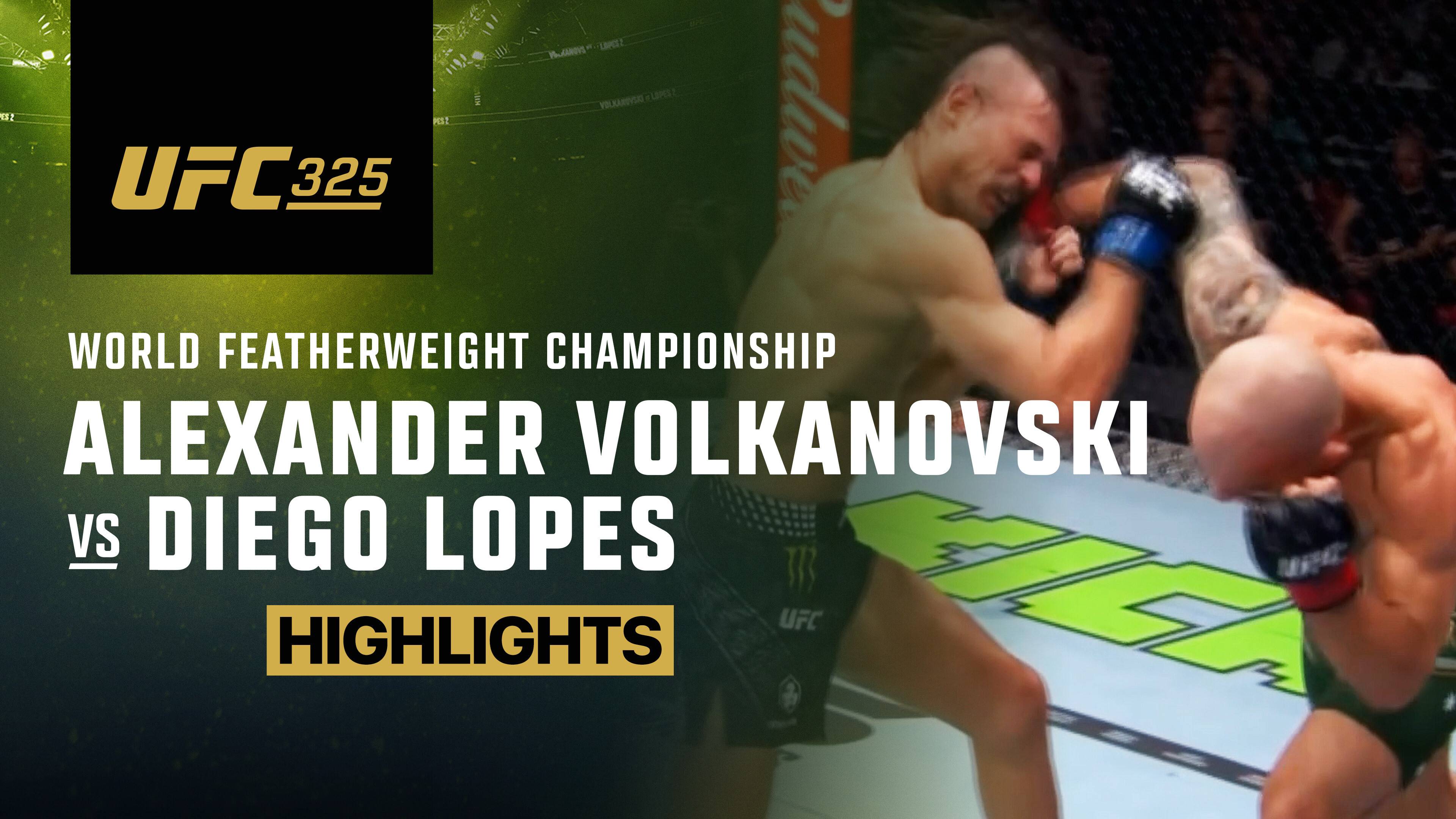 Alexander Volkanovski vs Diego Lopes - Featherweight Title | UFC 325