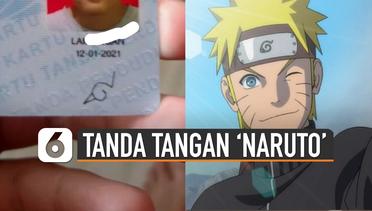 Viral Pelajar SMA Bubuhkan Tanda Tangan 'Naruto' di KTP