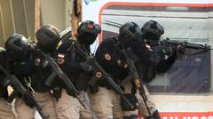 Simulasi Pengamanan Pilpres Polisi Baku Tembak Dengan Teroris & Bentrok Dengan Pengunjukrasa.