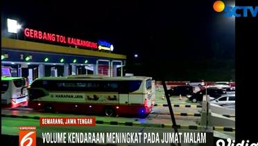 Volume Kendaraan Arah Jakarta Naik Pada Jumat Malam di GT Kalikangkung - Liputan 6 Pagi