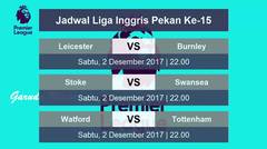 Update Jadwal Liga Inggris Pekan Ke-15 | 2 Desember 2017