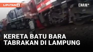 Dua Kereta Api Batu Bara Tabrakan di Stasiun Rengas Lampung