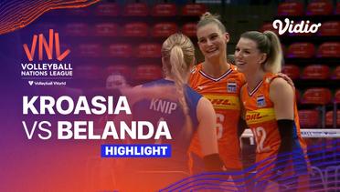 Match Highlights | Kroasia vs Belanda | Women’s Volleyball Nations League 2023