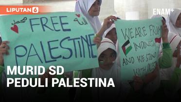 Dukung Palestina, Ratusan Pelajar SD Gelar Doa Bersama