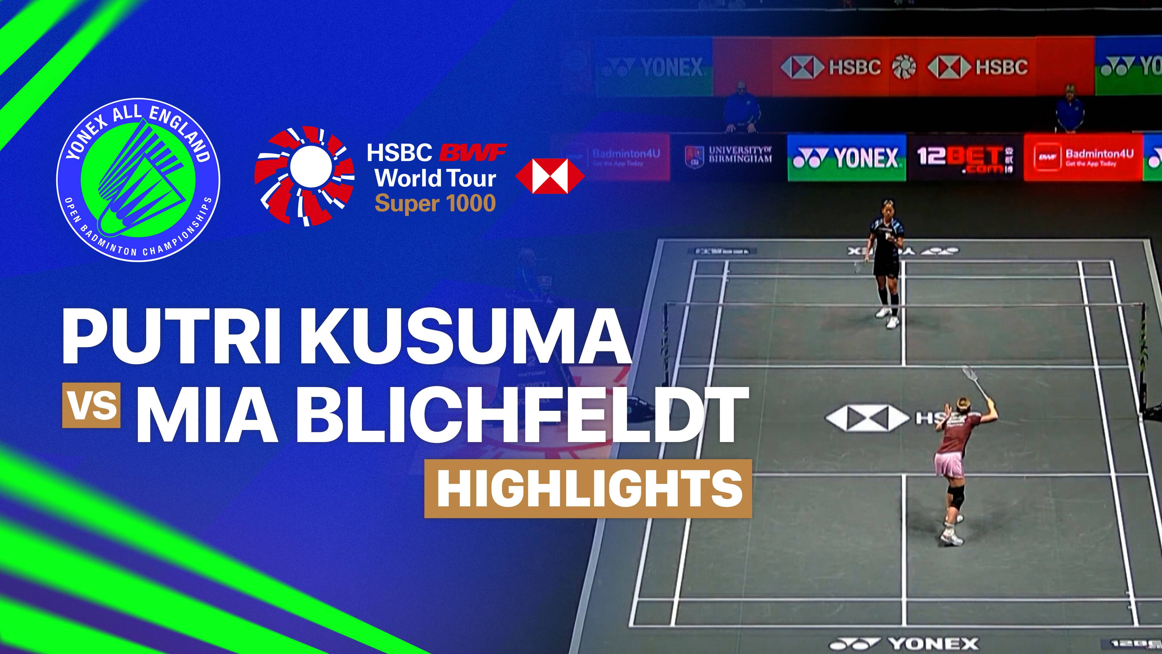 Putri Kusuma Wardani (INA) vs Mia Blichfeldt (DEN) - Women's Singles Round of 32 | YONEX All England Open Badminton Championships 2026