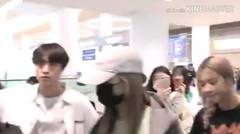 BLACKPINK Kembali dan Tiba  di Bandara salah satu di Korea