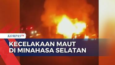 Kecelakaan Maut di Jalan Trans Sulawesi, 3 Kendaraan Tabrakan Hingga Terbakar, 4 Meninggal