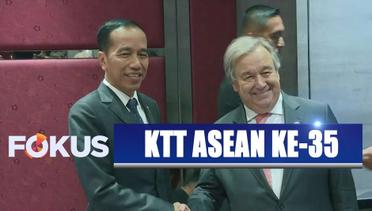 Jokowi Gelar Pertemuan Bilateral dengan Sekjen PBB di KTT ASEAN ke-35 - Fokus Pagi