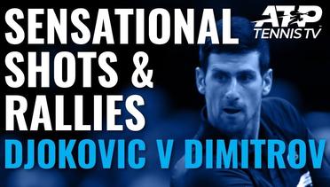 Sensational Shots & Rallies from Djokovic vs Dimitrov - Paris 2019