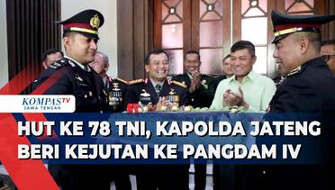 HUT Ke 78 TNI, Kapolda Jateng Beri Kejutan Ke Pangdam IV Diponegoro