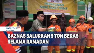 Baznas Salurkan 5 Ton Beras Selama Ramadan