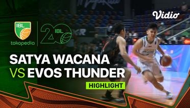 Highlights | Satya Wacana Salatiga vs Evos Thunder Bogor | IBL Tokopedia 2023