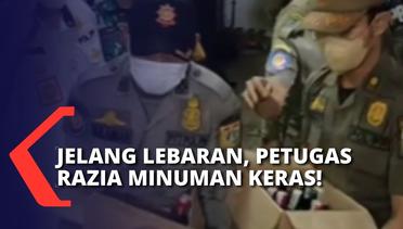 Petugas Gabungan Gelar Razia Minuman Keras di Kramatjati Jakarta