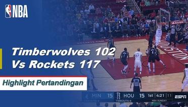 NBA I Cuplikan Pertandingan Timberwolves 102 vs Rockets 117