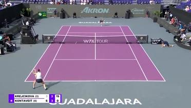 Match Highlights | Anett Kontaveit vs Barbora Krejcikova | Akron WTA Finals Guadalajara