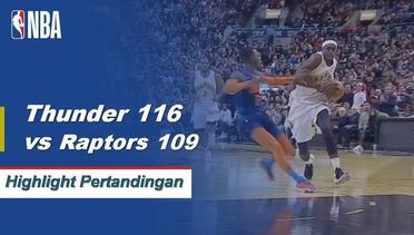 NBA I Cuplikan Pertandingan : Thunder 116 vs Raptors 109