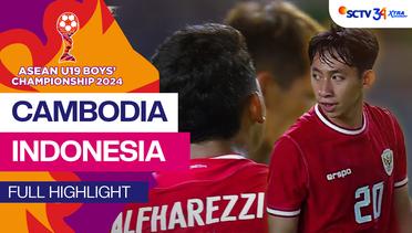 Cambodia vs Indonesia - Full Highlight | Asean Boys Championship U19 2024