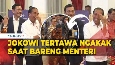 Momen Jokowi Tertawa Ngakak saat Ngobrol Bareng Menteri Usai Lapor SPT