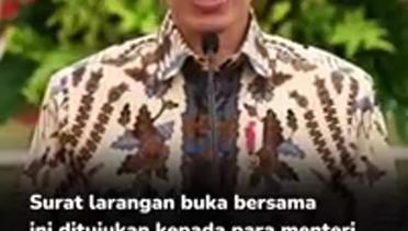 Perintah Jokowi: Buka Puasa Bersama Pejabat dan ASN Ditiadakan