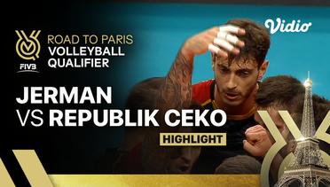 Jerman vs Republik Ceko - Highlights | Men's FIVB Road to Paris Volleyball Qualifier