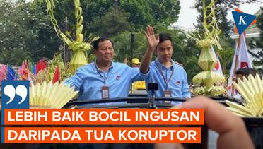 Prabowo Bilang Lebih Baik Pilih Bocil Ingusan daripada Tua Koruptor
