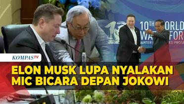 Momen Elon Musk Lupa Nyalakan Mic Bicara Depan Jokowi