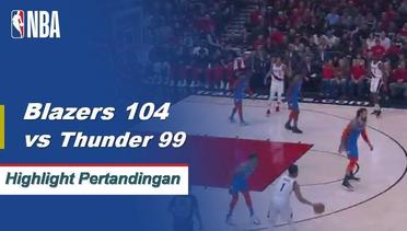 NBA I Cuplikan Pertandingan : Blazers 104 vs Thunder 99