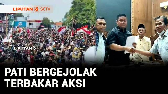 Minta Maaf di Depan Massa Aksi, Bupati Pati Malah Dilempari Sandal hingga Botol Minum | Liputan 6