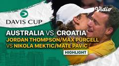 Highlights | Semifinal: Australia vs Croatia | Jordan Thompson/Max Purcell vs Nikola Mectic/Mate Pavic | Davis Cup 2022