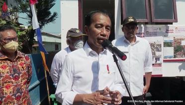 Keterangan Pers Presiden Jokowi Setelah Meninjau Bedah Rumah Panggung, Medan, 7 Juli 2022