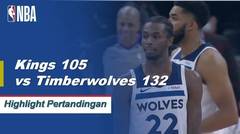 NBA I Cuplikan Pertandingan :  Kings 105 vs Timberwolves 132