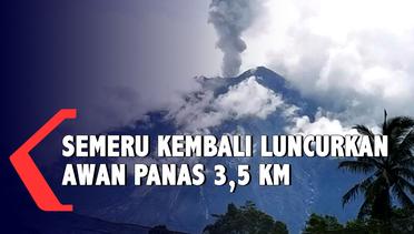 Gunung Semeru Luncurkan Awan Panas 3,5 Kilometer