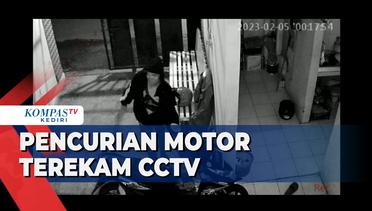Terekam CCTV! Pencurian Sepeda Motor di Rumah Kos