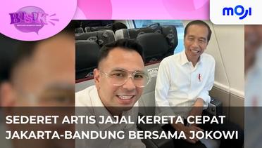 Sejumlah artis jajal kereta cepat Jakarta-Bandung  bersama presiden Jokowi | Moji