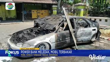 Sebuah Sedan Terbakar Akibat Powerbank Yang Meledak