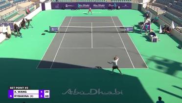Match Highlight | Xiyu Wang 0 vs 2 Elena Rybakina | WTA Abu Dhabi Open 2021