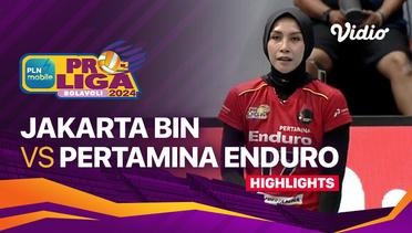 Final Four Putri: Jakarta BIN vs Jakarta Pertamina Enduro - Highlights | PLN Mobile Proliga 2024