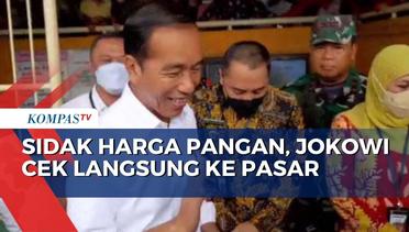 Inspeksi Mendadak, Jokowi Cek Langsung Harga Pangan di Pasar Wonokromo Surabaya