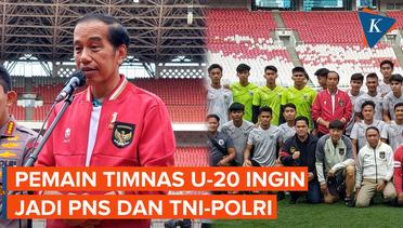 Skuad Timnas U-20 Curhat ke Jokowi, Ingin Jadi TNI hingga Polisi