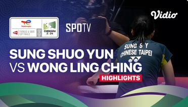 Sung Shuo Yun (TPE) vs Wong Ling Ching (MAS) - Highlights | Uber Cup Chengdu 2024 - Women's Singles
