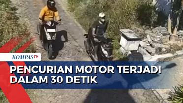 Hanya Butuh 30 Detik, Motor Raib Digasak Pencuri di Malang