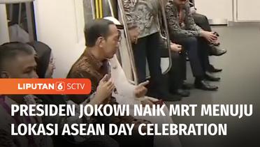 Hadiri ASEAN Day Celebration, Presiden Jokowi Menuju Lokasi Menggunakan MRT | Liputan 6
