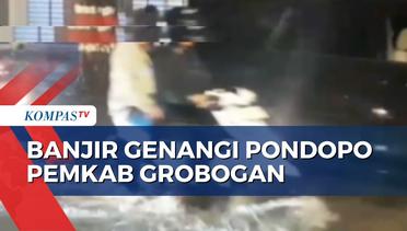 Alun-Alun Purwodadi dan Pendopo Pemkab Grobogan Terendam Banjir Setinggi 30 Cm