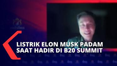 Momen Elon Musk Hadiri B20 Secara Virtual dengan Kondisi Mati Lampu, Hingga Kenakan Batik Sulteng!