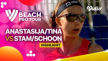 Highlights |  Anastasija/Tina (LAT) vs Stam/Schoon (NED) | Beach Pro Tour Elite 16 Doha, Qatar 2023