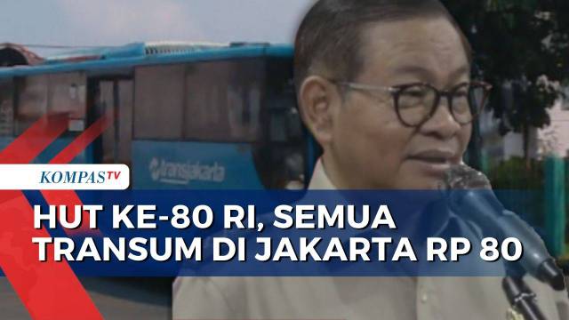 Asyik! Gubernur Jakarta Pramono Umumkan Tarif Angkutan Umum di Jakarta Rp 80 di HUT ke-80 RI | JMP