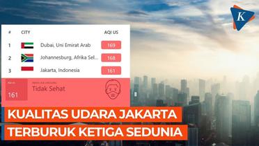 Jakarta Ranking 3 Kualitas Udara Terburuk di Dunia