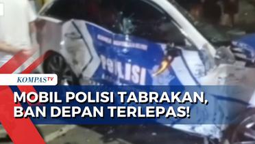Mobil Dinas Polisi Kota Medan Terlibat Kecelakaan, Ban Terlepas ke Jalan!