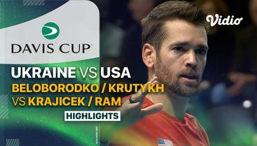 Ukraine vs USA: Iliya Beloborodko/Vitaliy Sachko vs Austin Krajicek/Rajeev Ram - Highlights | Qualifiers Davis Cup 2024