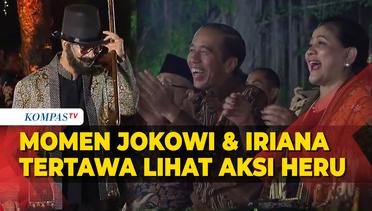 Momen Jokowi dan Iriana Tertawa Lihat Penampilan PJ Gubernur DKI Heru di Acara Istana Berbatik